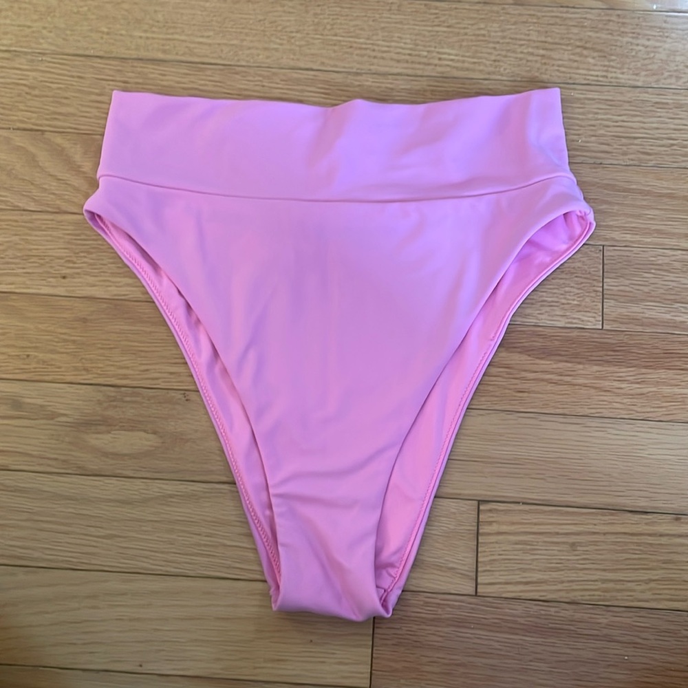 Aerie pink high waisted bikini bottoms